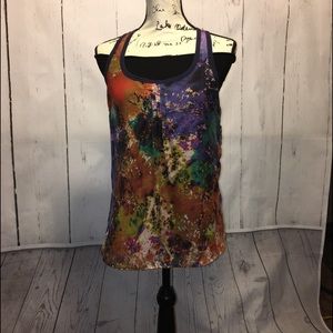 Cute Racer-Back Xhilaration Multi-Colored Tank S